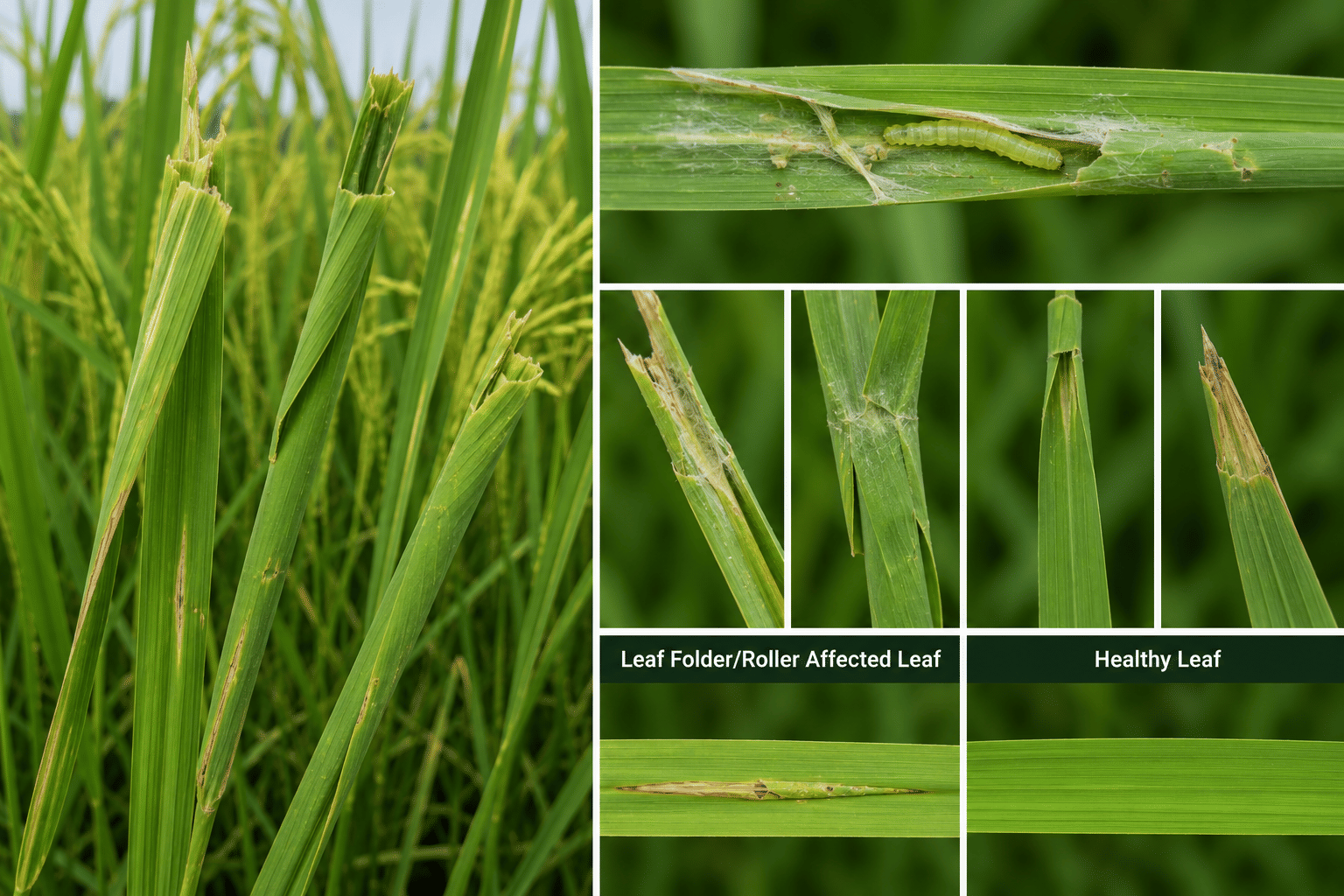 Paddy Leaf Folder/Roller: Symptoms, Damage and Management Image