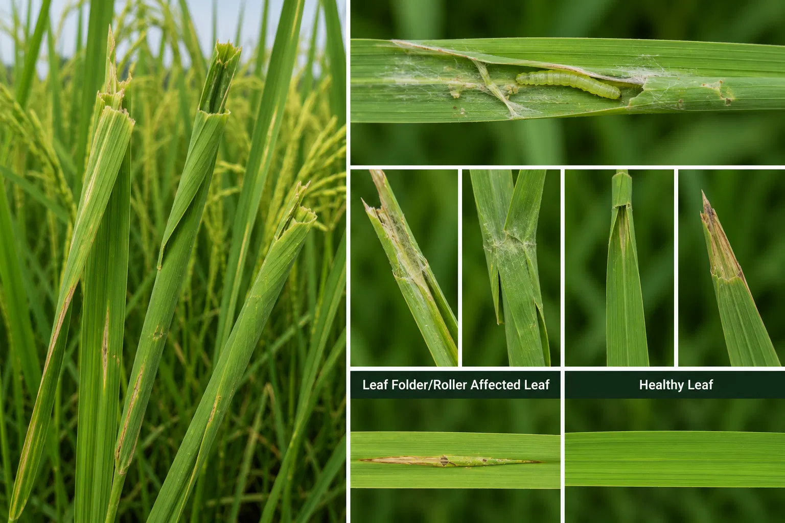 Paddy Leaf Folder/Roller: Symptoms, Damage and Management Image